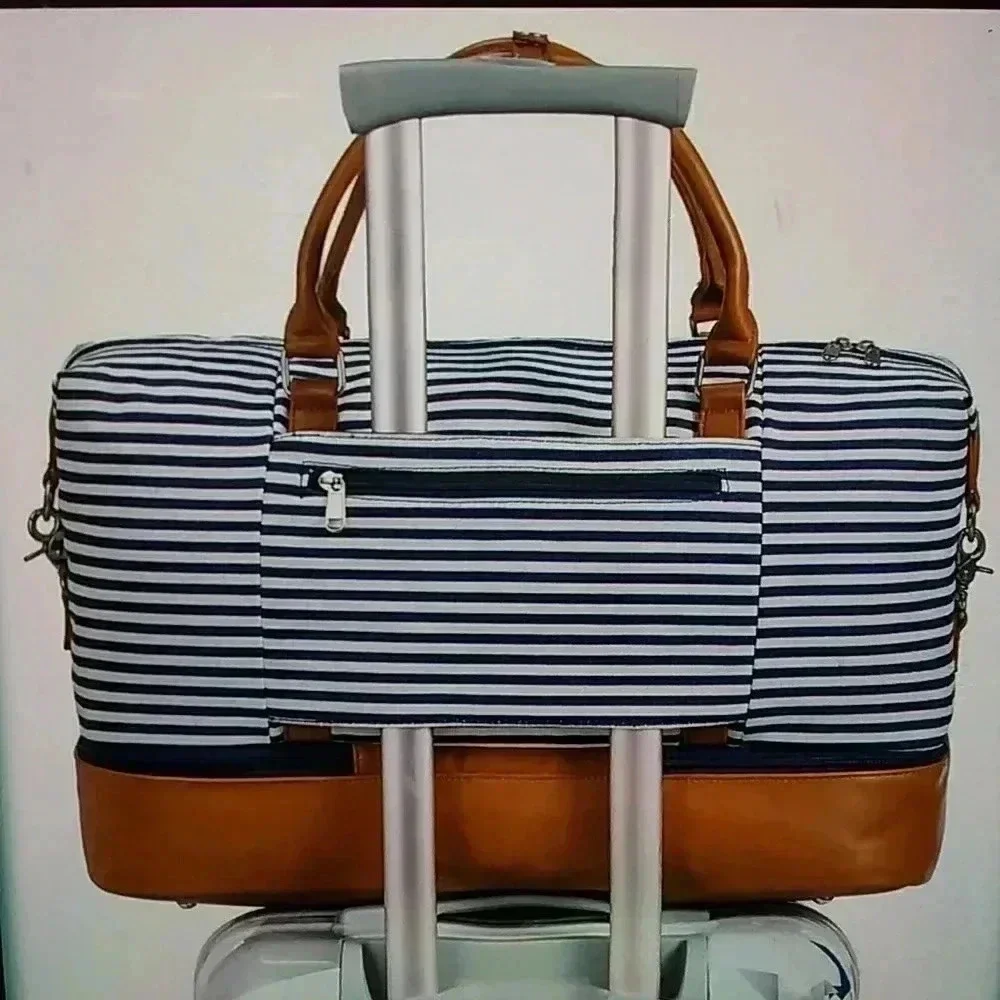 Woman ladies canvas weekend bag - Picture 2 of 7